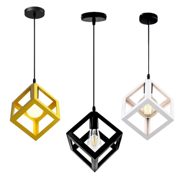 New Square Cube Hanging Light , Ceiling Light , Ceiling Lamp, Pendant Lamp, Pendant Light For Home, Office, TV Lounge, Bed Room, Led Light, Led Bulb, Filament Bulb (BULB NOT INCLUDED)