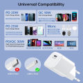 Choetech USB-C PD 30W GaN wall Charger – white – PD5007. 