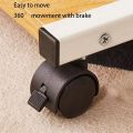 Portable Side Table End Table With Storage Pocket And Rolling Wheels. 