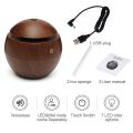 Premium Quality USB Aroma Humidifier ESSential Diffuser Ultrasonic Cool Mist Humidifier Air Purifier 7 Color Change LED Night light for Office Home: Dark Wood. 
