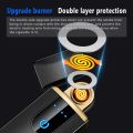 Usb Rechargeable Touch Sensor Lighter With Usb Rechargeable CablePortable Lighter  Windproof Dual Arc USB Electronic Touch Induction Lighters Cigarette Lighter Cigarette Accessories. 
