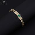 FB0282 2022 Wholesale Men OJO Relojes De Pulsera Oro Laminado 14K 18K Gold Plated San Judas Tadeo Charms Jewelry Bracelets. 