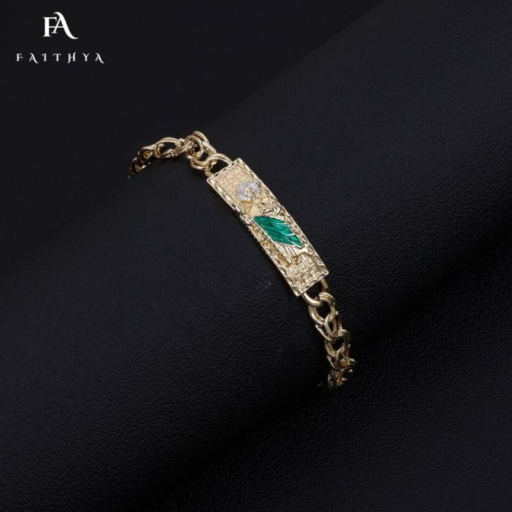 FB0282%202022%20Wholesale%20Men%20OJO%20Relojes%20De%20Pulsera%20Oro%20Laminado%2014K%2018K%20Gold%20Plated%20San%20Judas%20Tadeo%20Charms%20Jewelry%20Bracelets%20-%20Image%205