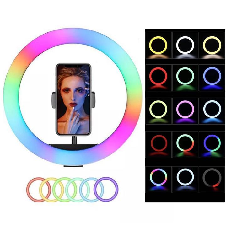 RGB%20LED%20Ring%20Light%20with%20Mobile%20Phone%20Holder%2026cm%20(10%20inch)%E2%80%93%20Adjustable%20Soft%20Light%20for%20Selfie,%20TikTok,%20YouTube,%20Makeup%20&%20Live%20Streaming%20-%20Image%207