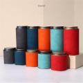 Paper Tea tin can box Sturdy Solid color Tin Can Sealed jar Metal round tank for Kitchen organization Home storage Tea lovers. 