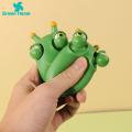 Green Home Eye-Popping Toy TPR Eye-Popping Vegetable Worm Doll Decompression Toy. 