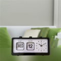 Mechanical Alarm Clock Novelty Flip Clock Desktop Digital Clock,White. 