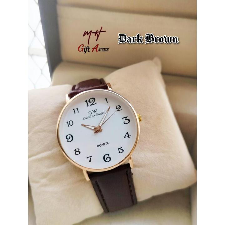 DW WATCH FOR STUDENTS BELT LEATHER ROUND DIAL