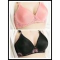 bra push up seamless wireless women plus size bra No steel ring knit ladies bra embroidery thin cup bra gather comfortably on the drooping. 