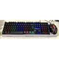 Koyo keyboard KY-888 Rainbow RGB Backlitght Gaming Keyboard and Mouse Combo 104 Keys. 
