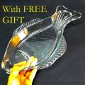Fish Shaped Glass Serving Dish/ Food Tray/ Food Platter. 