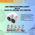LED indicator with Digital AC voltmeter (Round). 