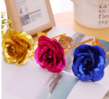 Anniversary Gift wife Girlfriend 24K Gold Foil Rose Flower wedding bouquet Birthday Party Romantic Golden Flower Gift. 