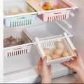 1 Pcs Adjustable Storage Basket For Fridge Plastic Basket Stretchable Food Organizer Fruit Rack Food Manager Table Storage Basket Space Saver For Food Vegetable and Spices Storage Basket Fruit Organizer Drawer Cabinet. 