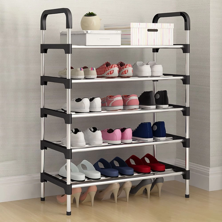 5, 6, 7 Tiers Imported Heavyweight Shoe Rack Organizer Stainless Steel Shoe Stand