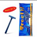 Pack Of 5Pcs Twin Blade Original Razors For Under Shave And Other Shaving Purposes For Unisex. 