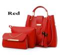 3-PC Ladies bags Handbag Set - Soft PU Leather Tote, Crossbody & Clutch Bags. 