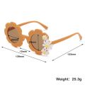 Korean 2024 New Children Sunglasses Daisy Round Cute Sun Glasses Boys Girls Ultraviolet-Proof Baby Sunglasses Lovely Eyeglass. 