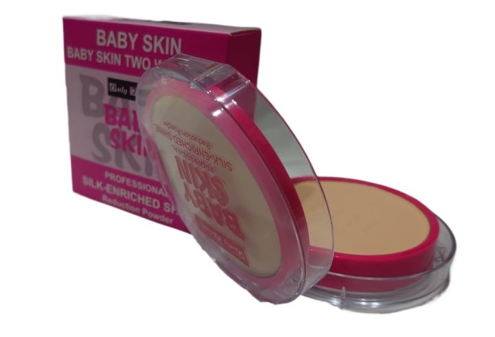 Baby Skin Two Way Cake Silk Enriched Shine Reduction Powder Compact and Face Powder - Ivory - 20g