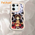 FELMYST for Redmi Note 13 Pro Plus Note 13 Pro 5G Note 13 5G Xiaomi Poco X6 5G Back Cover Big Wave Edge Soft Silicone Anime Luffy Pattern Macaron Phone Case. 