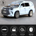 Lexus Land Cruiser Prado - New Special Luxury Edition Children's Alloy Sports Model Die-Cast Metal Toy Car - High Premium Quality with Lights & Music Sound Feature - Front Doors, Hood & Boot Openable - Size Approx. 5-Inches - White. 