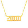 Gold Year Necklaces Number Date Of Birth Necklace Jewelry 2000 2001 2002 2003 2004 2005 Collier Femme bf. 