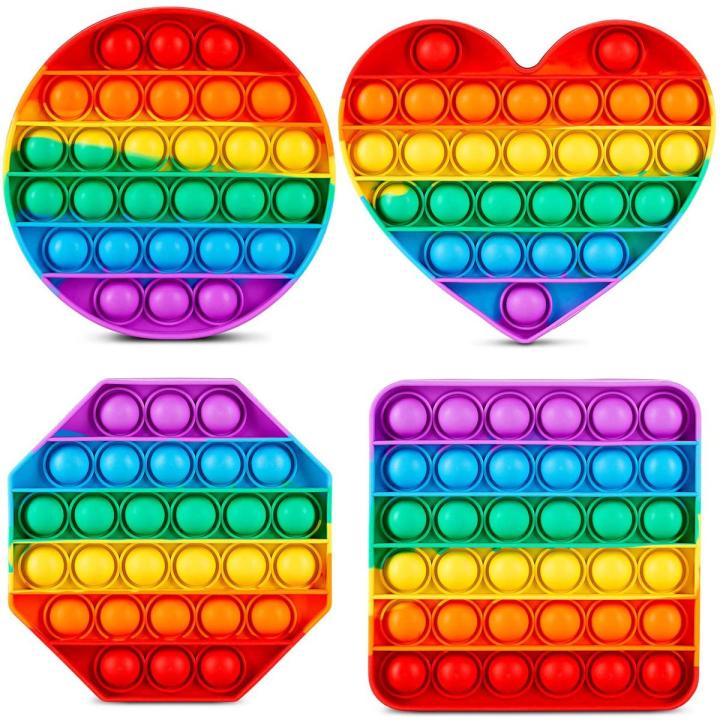 Kids pack of 4 popits push popit toy for kids - excellent quality - silicon material