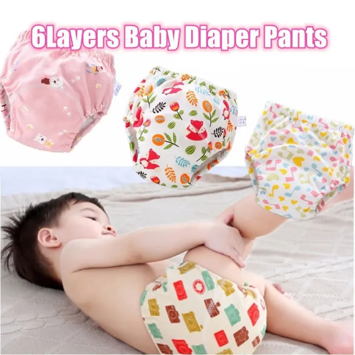 Baby%20Washable%206%20Layers%20Baby%20Cloth%20Diaper%20Reusable%20Cotton%20Elastic%20Waist%20Cloth%20Diapers%200-18KG%20Nappy%20learning%20pants%20(Random%20colors)%20-%20Image%206