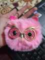 soft Fluffy owl design keychain. 