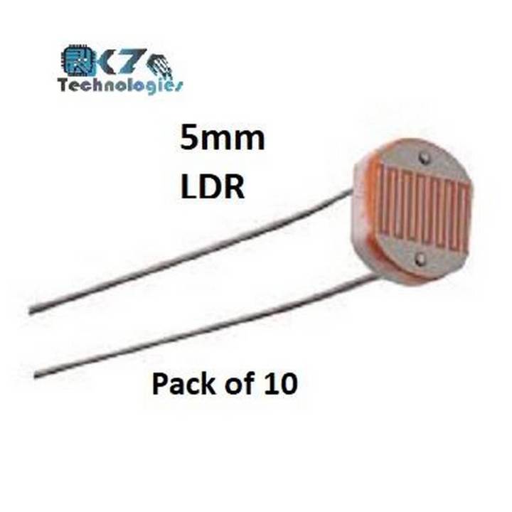 LDR  5528 Light Dependent Resistor 5MM Photoresistor and Photoconductive resistance (Pack of 10)