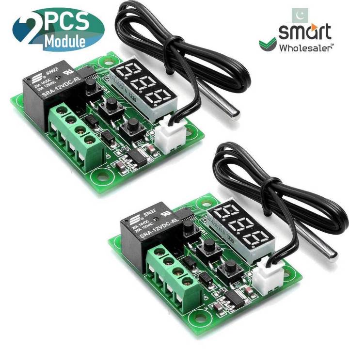 W1209 Digital Temperature Controller – 12V DC, With Case & Waterproof Probe - View #14