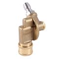Pivoting Coupler for Pressure Washer Nozzle, Gutter Cleaner Attachment for Gutter Cleaning, 240 Degree, 4500 Psi, 1/4 Inch Quick Connect 7 Different Cleaning Angles. 