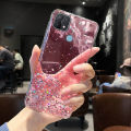 For OPPO A15S / OPPO A15 Cover Fashion Shiny Glitter Starry Space Girls Slim Phone Case Clear Soft TPU Silicone Bumper Shockproof Protective Back Cover. 