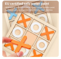 Wooden Tic Tac Toe Game XO Wood Board Game Classic Mini Tabletop Game Set for Boys Girls Educational Games Toy Goody Bag Filler Birthday Party Gaming Gift Puzzle Toys - Orange and White. 