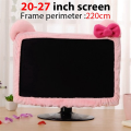 Pink Computer Monitor Cover Monitor Dust Cover Computer Decorative Dust Cover Suitable for 28-32 Inch Display Durable Easy to Use. 