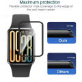 3D Protective Film For Xiaomi Band 9 Pro Full Curved Edge Screen Protector - Pack of 2. 