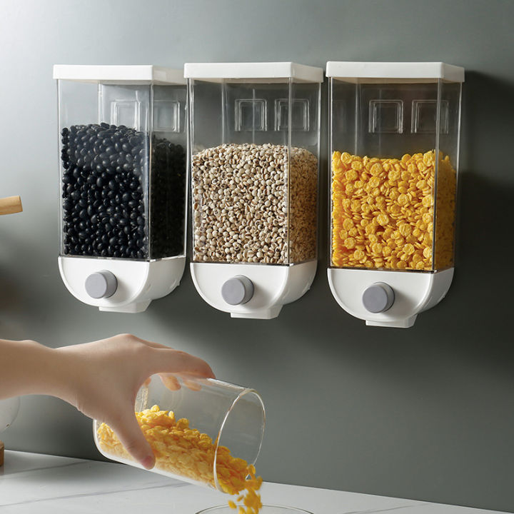 kitchen%20wall-mounted%20grain%20storage%20tank%20rice%20bean%20sealed%20%20oatmeal%20dispensing%20machine%20-%20Image%202