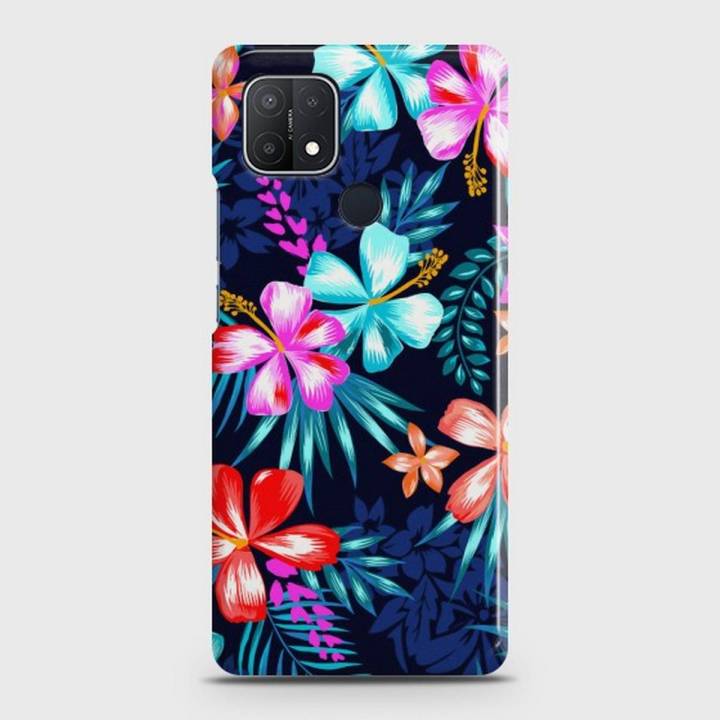 Oppo A15s Cover - SkinLee HQ Hard Case - Lilac Kiss Tropical Flowers - SKINLEE-253-1-845-646