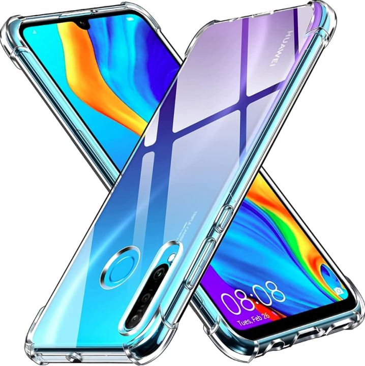 For Huawei P30 Lite Shockproof Airbag Anti Shock Resistant Clear View Transparent Back Case