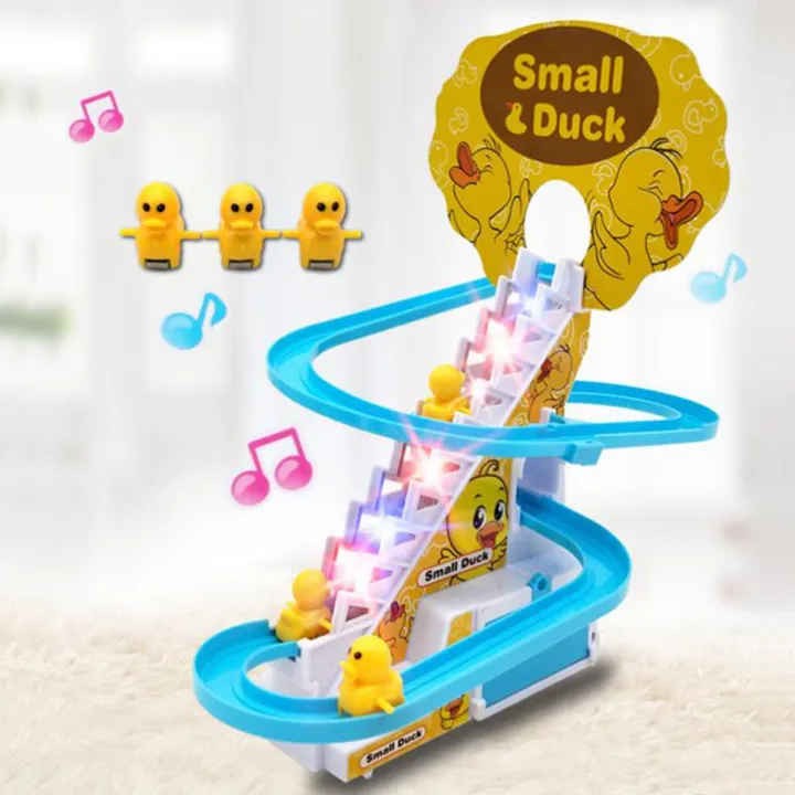 Electric%20Duck%20Climbing%20Stairs%20Toy%20Children%20Roller%20Coaster%20Toy%20Set%20With%20Flashing%20LED%20Light%20Easy%20To%20Install%20And%20Carry%20-%20Image%203