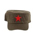 Military Cap Red Star Embroidery Cap Military Hat Army Green Flat Hats For Men Women Vintage Bone Male Female Army Sun Hat. 