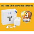 i7s i16 i12 TWS Airpods_ Pro 4 Wireless Bluetooth Earphone, Twins,Headset, with Charging Box. inbuilt Rechargeable Battery and Calling Functions.Original I12 Airpods_ with Silicon Cover and Hook. Bluetooth V5.0 Earphone True Stereo 10m Transmission. 