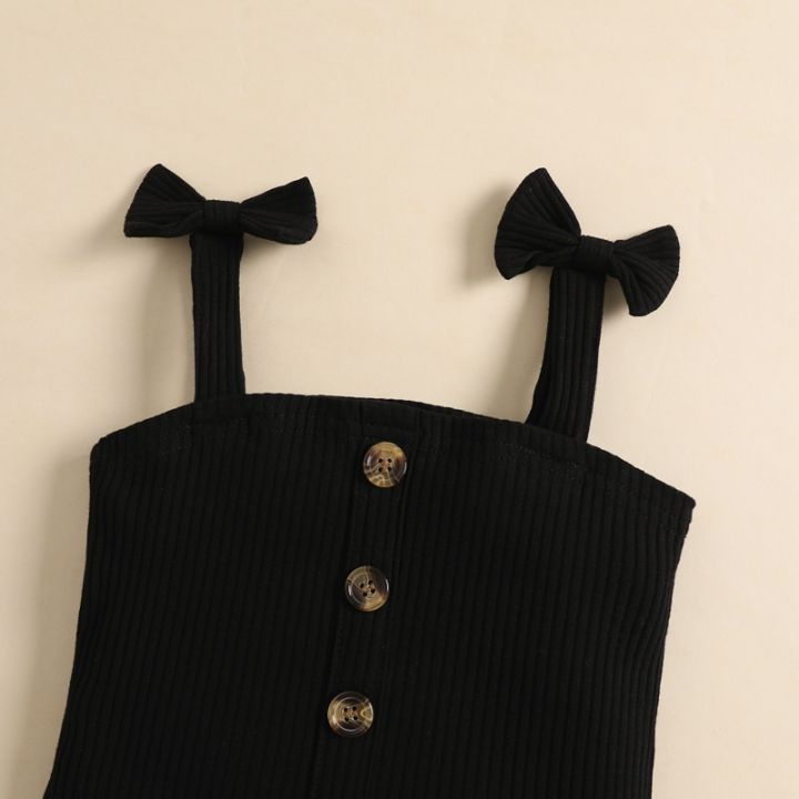 2PCS%20Toddler%20Girls%20Summer%20Clothes,%20Bow%20Strap%20Ribbed%20Knit%20Tank%20Tops%20+%20Belted%20Skirt%20Set%20-%20Image%209