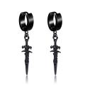 1 Pair Cross Ear Clip Earrings for Men Women Punk Black Earrings Jewelry Gifts. 