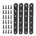 4 PCS Flat Straight Bracket Stainless Steel Mending Plate for Wood Metal Repair Joining Bracket for Furniture Wooden. 