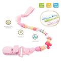 Baby Clips Teether Soother Pacifier Chain Holders Silicone Beads Teething Toy. 