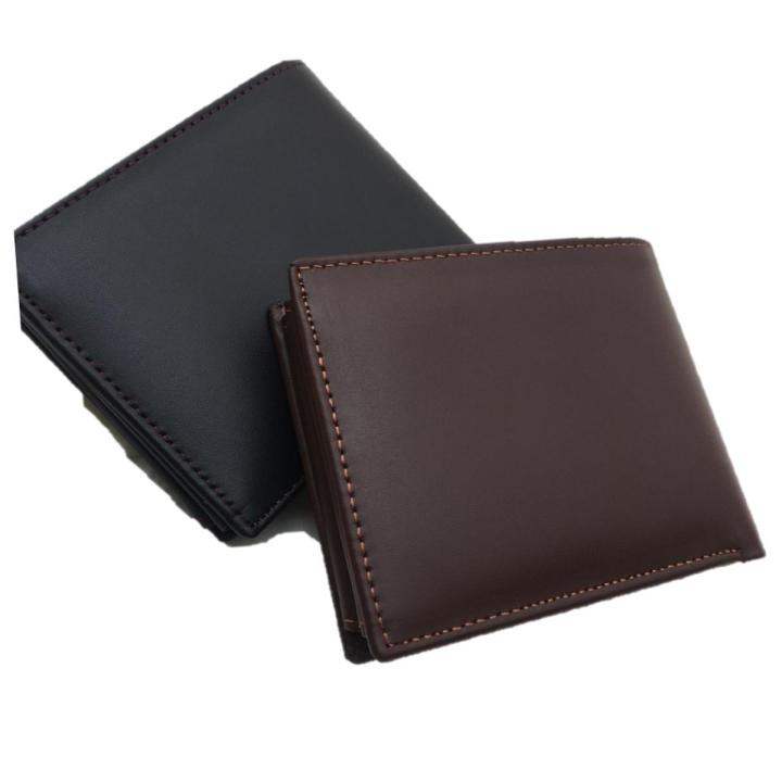 Original leather wallet for men with double card holder