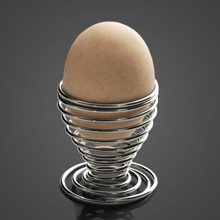 1PC Stainless Steel Spring Wire Tray Boiled Egg Cups Holder Stand Storage New Worldwide Store LB 092