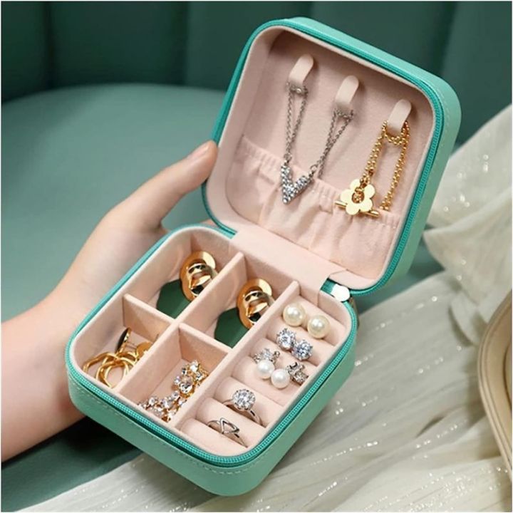 Necklace Organizer – Jewellery Box with Mirror Gold Jewelry Stands