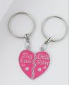 Sister Keychains SMALL Little Sister Keychain Big Sister Keychain Sisters Gift Sisters Keychains Split Pink Heart Keychain Sister Keychain. 